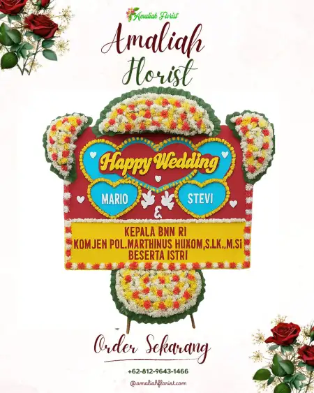 Papan Bunga Pernikahan Way Gubak